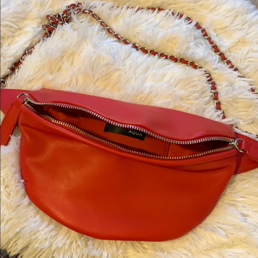 New! Aqua convertible belt bag (red fanny pack)